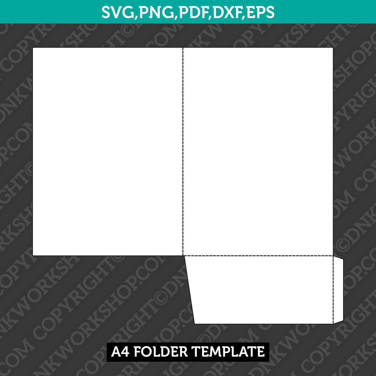 A4 Folder Template.pdf A4 Folder Template SVG DXF PNG PDF EPS | Print & Cut – DNKWorkshop