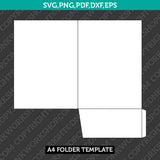 A4 Folder Template SVG DXF PNG PDF EPS | Print & Cut