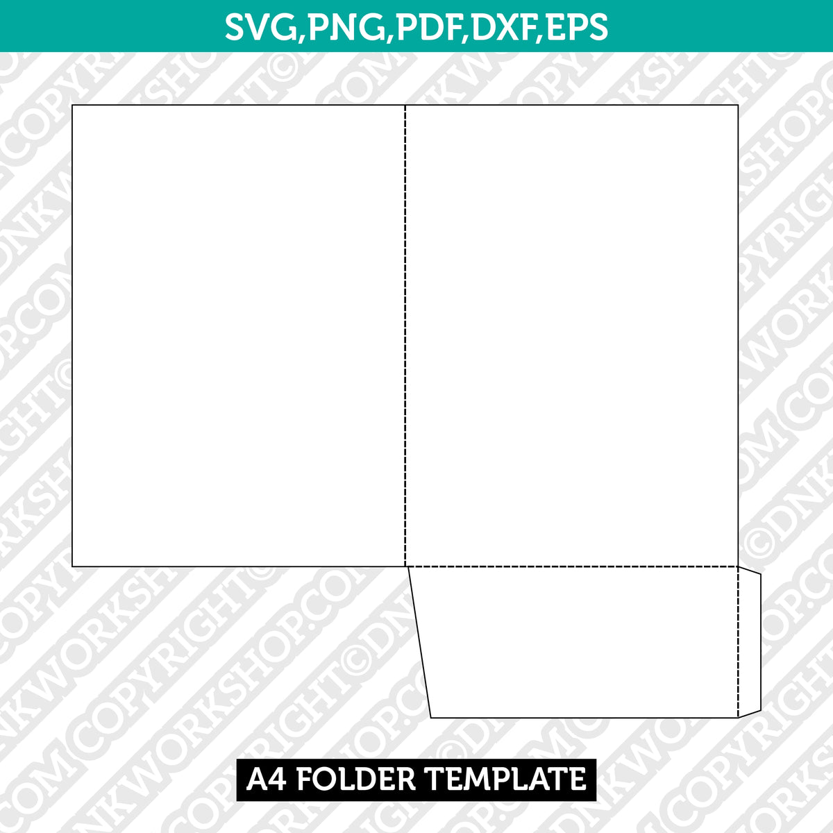 A4 Folder Template.pdf A4 Folder Template SVG DXF PNG PDF EPS | Print & Cut – DNKWorkshop