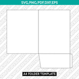 A4 Folder Template SVG DXF PNG PDF EPS | Print & Cut