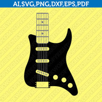 Acoustic Electric Guitar SVG file for Tumbler Vector Cricut Cut File Clipart Png Eps Dxf