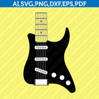 Acoustic Electric Guitar SVG file for Tumbler Vector Cricut Cut File Clipart Png Eps Dxf
