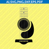Acoustic Electric Guitar SVG file for Tumbler Vector Cricut Cut File Clipart Png Eps Dxf