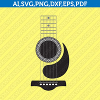 Acoustic Electric Guitar SVG file for Tumbler Vector Cricut Cut File Clipart Png Eps Dxf