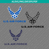 United States USA Air Force SVG Cut File Cricut Vector Sticker Decal Silhouette Cameo Dxf PNG Eps