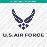 United States USA Air Force SVG Cut File Cricut Vector Sticker Decal Silhouette Cameo Dxf PNG Eps