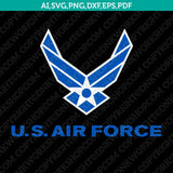 United States USA Air Force SVG Cut File Cricut Vector Sticker Decal Silhouette Cameo Dxf PNG Eps