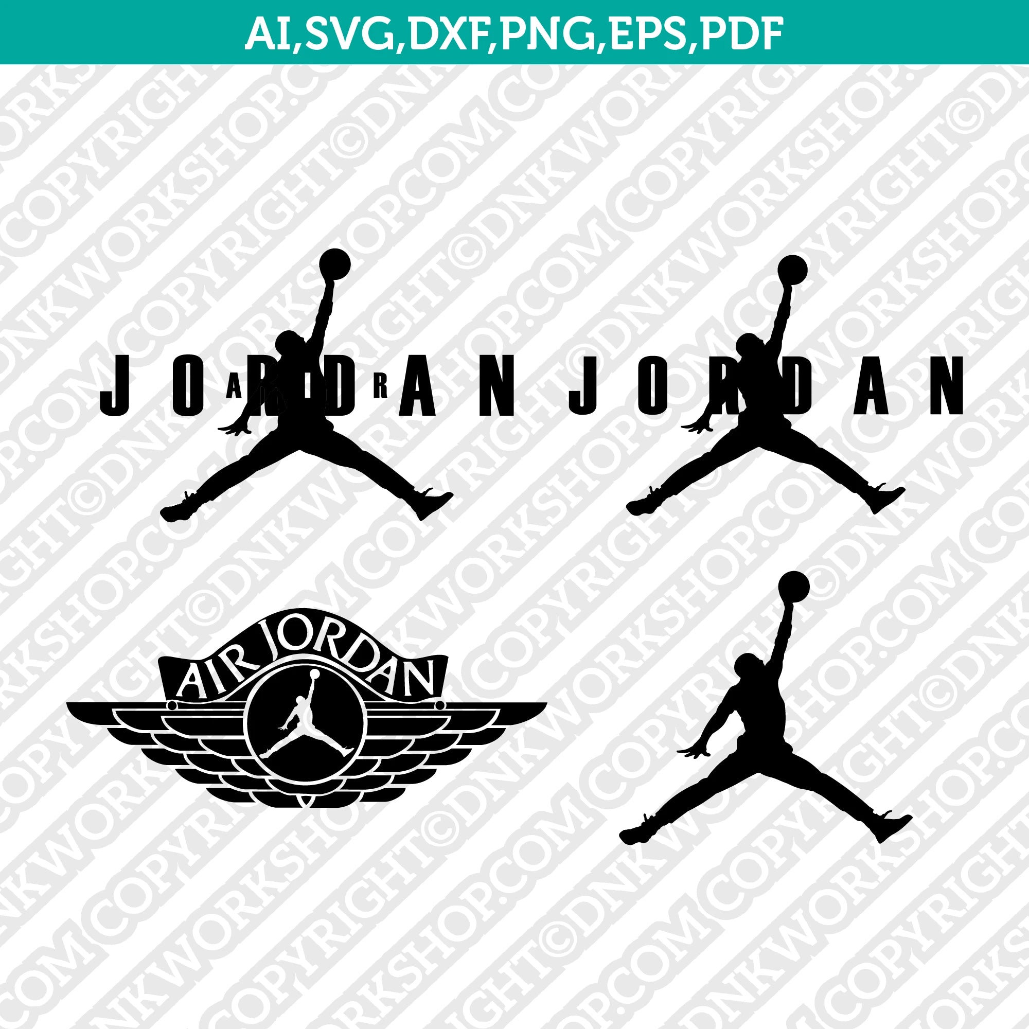 Jordan Logo Svg Png Ai Eps Vector File Laser File Cnc Etsy