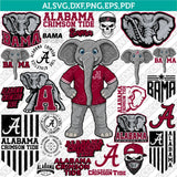 Alabama Crimson Tide SVG Bundle – NCAA College Vector Cricut