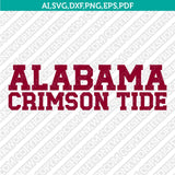 Alabama Crimson Tide SVG Bundle – NCAA College Vector Cricut