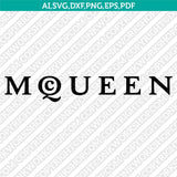 Alexander McQueen SVG – Luxury Fashion Vector Cricut
