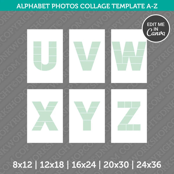 Alphabet Birthday Template Canva PDF