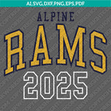 Alpine Rams SVG Bundle | AFLE Football Logo Vector Cricut