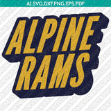 Alpine Rams SVG Bundle | AFLE Football Logo Vector Cricut