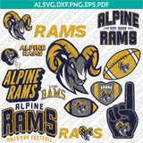 Alpine Rams SVG Bundle | AFLE Football Logo Vector Cricut