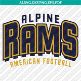Alpine Rams SVG Bundle | AFLE Football Logo Vector Cricut