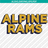 Alpine Rams SVG Bundle | AFLE Football Logo Vector Cricut