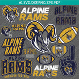 Alpine Rams SVG Bundle | AFLE Football Logo Vector Cricut