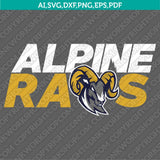 Alpine Rams SVG Bundle | AFLE Football Logo Vector Cricut