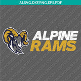 Alpine Rams SVG Bundle | AFLE Football Logo Vector Cricut