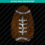 American Football It's In My DNA Fingerprint SVG Cut File Vector Silhouette Cameo Cricut Clipart Png Dxf Eps