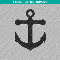 Anchor Embroidery Design - 6 Sizes - INSTANT DOWNLOAD