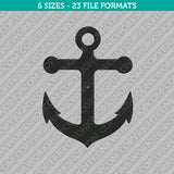 Anchor Embroidery Design - 6 Sizes - INSTANT DOWNLOAD
