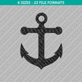 Anchor Embroidery Design - 6 Sizes - INSTANT DOWNLOAD