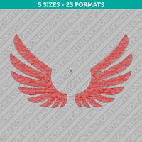 Angel Wing Embroidery Design - 5 Sizes - INSTANT DOWNLOAD