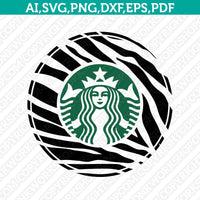 Animal Starbucks SVG Leopard Zebra Giraffe Cow Cheetah Tiger Cup Tumbler Mug Cold Cup Sticker Decal Silhouette Cameo Cricut Cut File Png Eps Dxf
