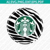 Animal Starbucks SVG Leopard Zebra Giraffe Cow Cheetah Tiger Cup Tumbler Mug Cold Cup Sticker Decal Silhouette Cameo Cricut Cut File Png Eps Dxf