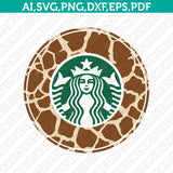 Animal Starbucks SVG Leopard Zebra Giraffe Cow Cheetah Tiger Cup Tumbler Mug Cold Cup Sticker Decal Silhouette Cameo Cricut Cut File Png Eps Dxf