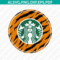Animal Starbucks SVG Leopard Zebra Giraffe Cow Cheetah Tiger Cup Tumbler Mug Cold Cup Sticker Decal Silhouette Cameo Cricut Cut File Png Eps Dxf