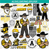 Appalachian State Mountaineers SVG Bundle | NCAA Vector Cricut