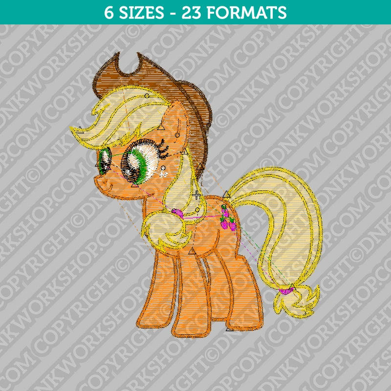 Applejack My Little Pony Embroidery Design - 6 Sizes - INSTANT DOWNLOA ...
