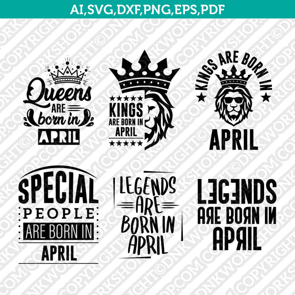 April Birthday SVG Cut File Clipart Cricut Png – DNKWorkshop
