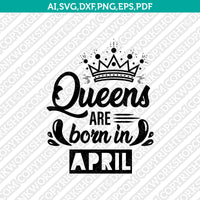 April Birthday SVG Cut File Clipart Cricut Png