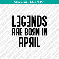 April Birthday SVG Cut File Clipart Cricut Png