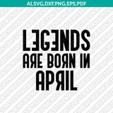 April Birthday SVG Cut File Clipart Cricut Png