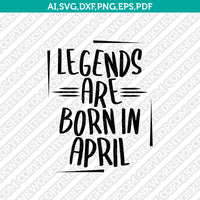 April Birthday SVG Cut File Clipart Cricut Png