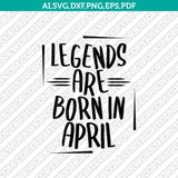 April Birthday SVG Cut File Clipart Cricut Png