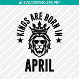 April Birthday SVG Cut File Clipart Cricut Png