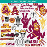 Arizona State Sun Devils SVG Bundle | NCAA Vector Cricut