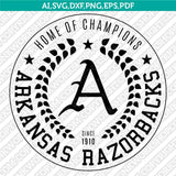 Arkansas Razorbacks SVG Bundle | NCAA College Vector Cricut