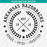 Arkansas Razorbacks SVG Bundle | NCAA College Vector Cricut