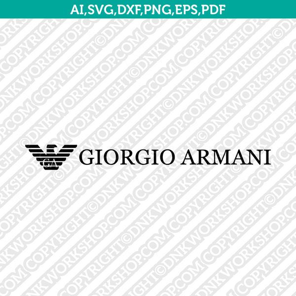Armani Logo SVG Cut File Cricut Clipart Dxf Eps Png Silhouette Cameo ...