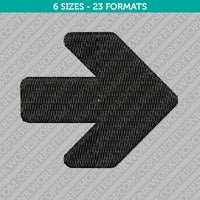 Arrow Embroidery Design - 6 Sizes - INSTANT DOWNLOAD