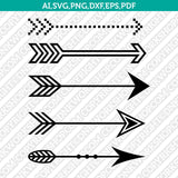 Arrow Set  SVG Vector Silhouette Cameo Cricut Cut File Clipart Dxf Png Eps