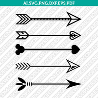 Arrow Set  SVG Vector Silhouette Cameo Cricut Cut File Clipart Dxf Png Eps