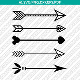 Arrow Set  SVG Vector Silhouette Cameo Cricut Cut File Clipart Dxf Png Eps
